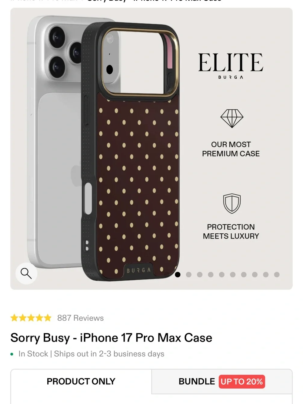 Burga iPhone 17 Pro Max Case (Sorry Busy)